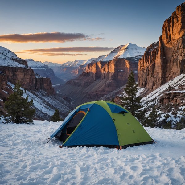 Quels sont les équipements indispensables pour un camping en région de canyon en hiver?