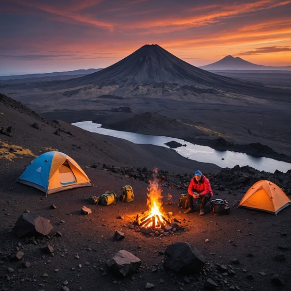 Quels sont les conseils pour camper en toute sécurité en région de volcans endormis?