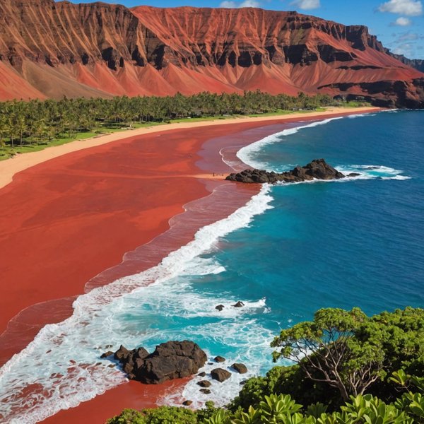 Comment choisir une croisière qui offre des excursions pour découvrir les plages de sable rouge à Hawaï?