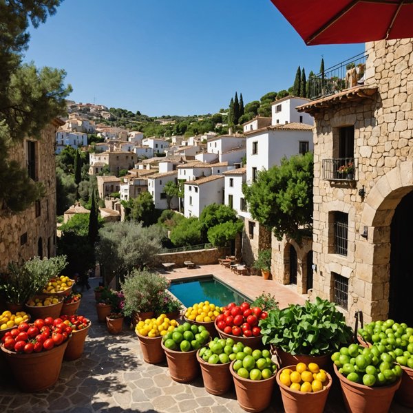 Peut-on trouver une maison de vacances en Espagne avec des cours de cuisine et des visites de marchés locaux?